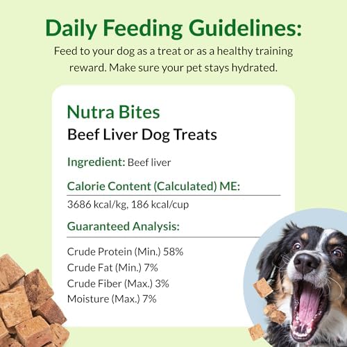ULTIMATE PET NUTRITION Nutra Bites Freeze-Dried Dog Treats, Beef Liver