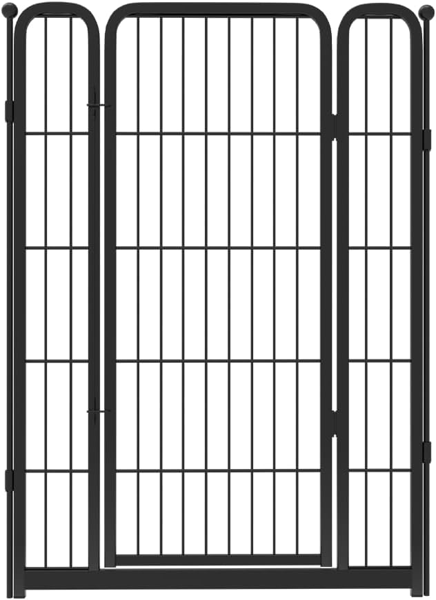 FXW Homeplus Unleashed Dog Playpen Designed for Indoor Use, 1 Add-on Gate, 40" Height for Medium and Large Dogs, Black │Patented