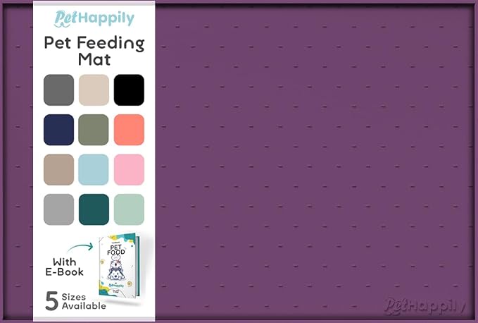 Dog Food Mat - Raised Edges Dogs Mat for Food and Water Prevent Spill, Waterproof Cat Food Mats Protect Floors, Easy Clean Dog Bowl Mats for Food and Water, Silicone Pet Food Tray