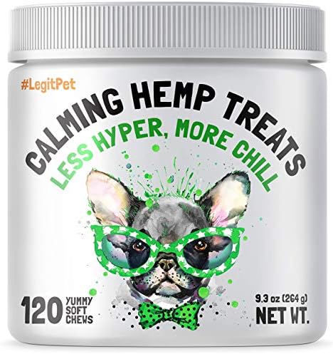 LEGITPET Calming Hemp Treats for Dogs 120 Soft Chews and Hemp Hip & Joint Supplement for Dogs 120 Soft Chews Bundle - Natural Pain Relief and Mobility - Dog Anxiety Relief - Made in USA