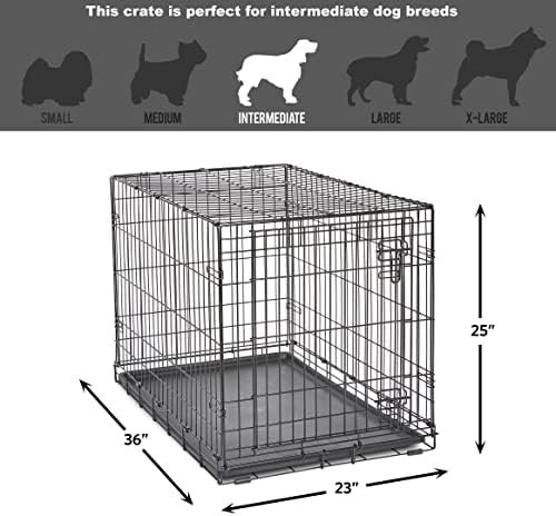 New World by Midwest 36-Inch Single Door Crate, M-L Breeds, 41-70 lbs