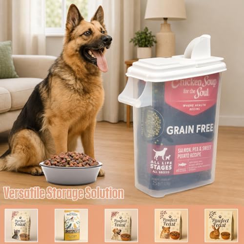 Buddeez Airtight Pet Food Storage Container, 32 Quart, with Pour Spout