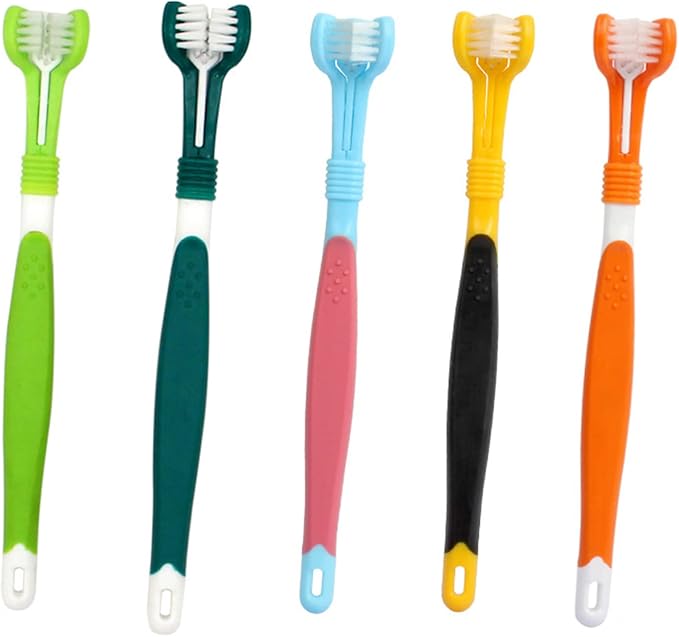 Three Sided Pet Toothbrush for Dog Teeth Puppy Owner Effectively Brush The Dirt On Pet Teeth Dog