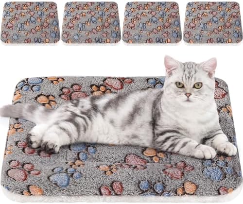 Tuanse 4 Pack Soft Pet Bed Mat Small Dog Crate Fleece
