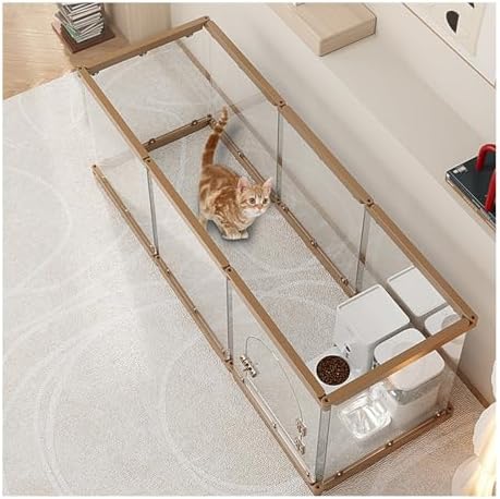Acrylic Puppy Playpen, Safety Non-Slip Pet Gate, DIY Shape Combination for Indoor Use, Secure Transparent Dog Fence, 14-Piece Set