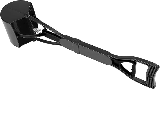 Zerone Pooper Scooper for Large Small Dogs and Cats Extended Handle Pet Poop Pickupper Large Capacity, Easy to Use for Dogs, Cats, Puppies with Poop Bags, Grass and Gravel (All Black)