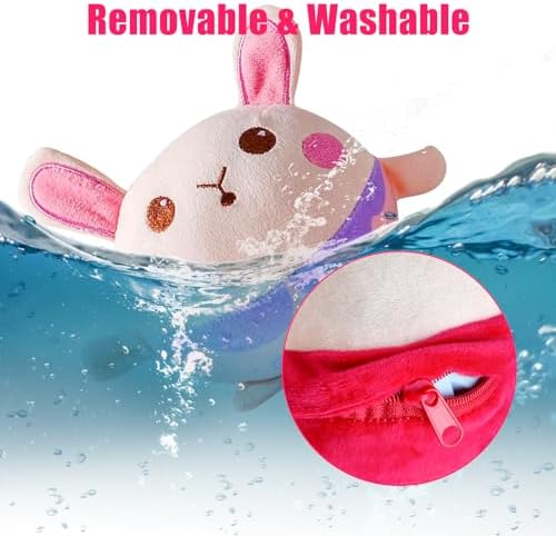 Interactive Plush Dog Toy - Bouncing Rolling Ball With Remote Control and Music, Self-Moving Pet Toy for Small/Medium/Large Bored Dogs (Rabbit)