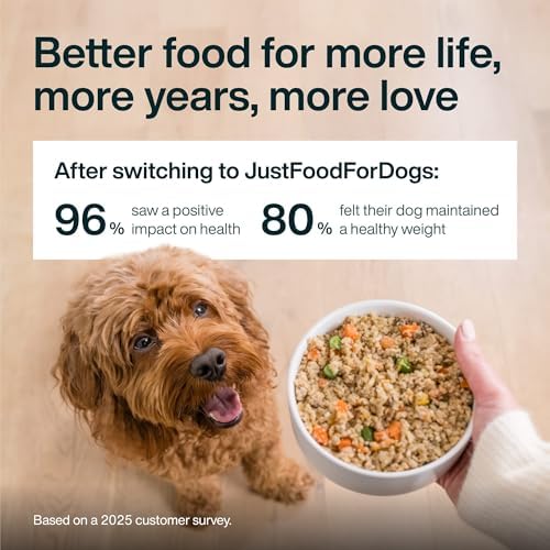JustFoodForDogs Fresh Frozen Healthy Weight Dog Food, Topper - Pork, 21 Pk