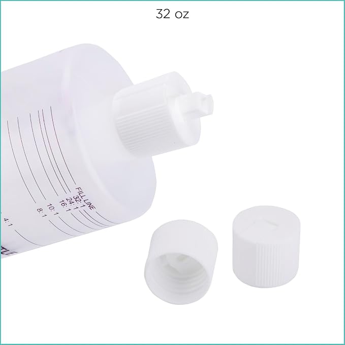 Groomer ESSENTALS 32oz Dilution Bottles - Set of 4 - Professional Dog Grooming Mixing Bottles for Shampoo, Conditioner, and Solutions