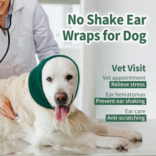 Nanaki Dog Calming Hoodie Ear Wraps for Dogs, Fireworks Ear Protection | Head Muffs Doggy Warp Anxiety Relief, Dog Hematoma Wrap, Pet Head Cover for Grooming and Force Drying Bathing Pet Protector