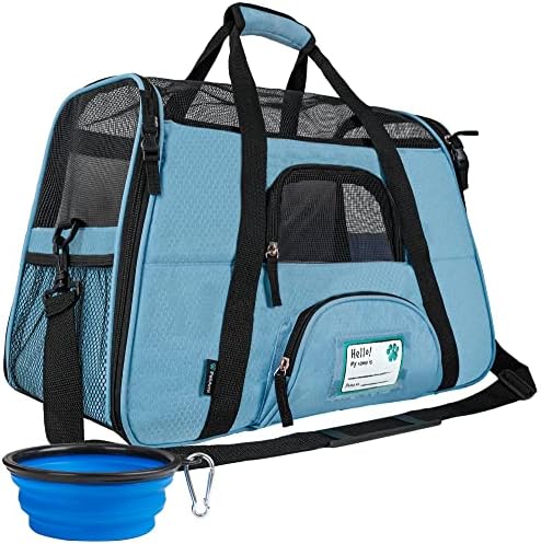 PetAmi Airline Approved Pet Carrier, Cats & Small Dogs, Small, Light Blue