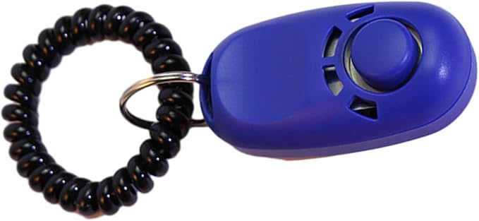 Dog Training Clicker, Stretch Wrist Rope, Blue