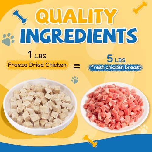 gazeupon Freeze Dried Chicken Dog & Cat Treats, Single Ingredient