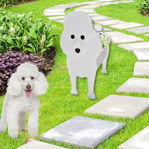 Poodle Dog Planter Pots, Animal Shaped Flower Pot