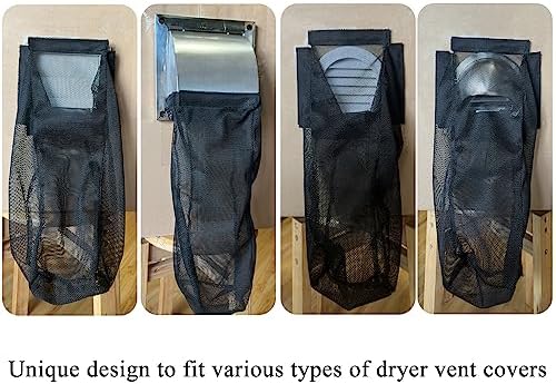 Prriudy Lint Bag for Dryer Vent Outdoor Vent Lint Bag Indoor Vent Lint Trap, 3 Packs