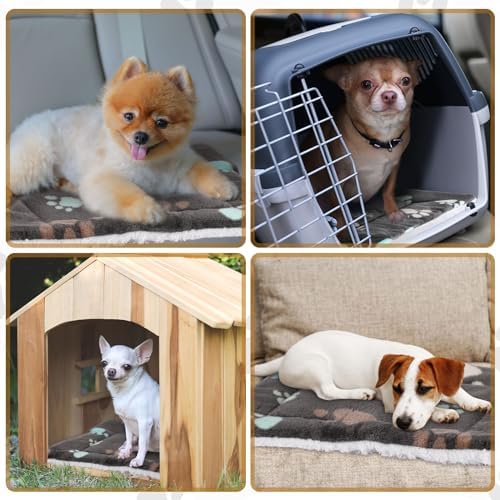 Tuanse 4 Pack Soft Pet Bed Mat Small Dog Crate Fleece