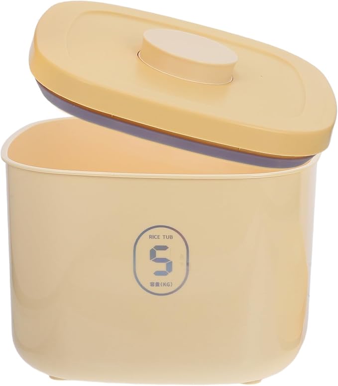 Airtight Large Capacity Pet Food Storage Container with Vacuum Seal, Moisture-proof Dog and Cat Food Bin, Yellow Small Size for Home and Travel