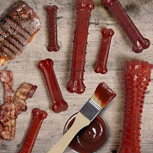 Nylabone Power Chew Basted Blast Dog Chew Toy, Bacon & Steak Flavor | X-large, durable dog toys for aggressive chewers, long lasting, discourages destructive chewing, for dogs 50+ lbs