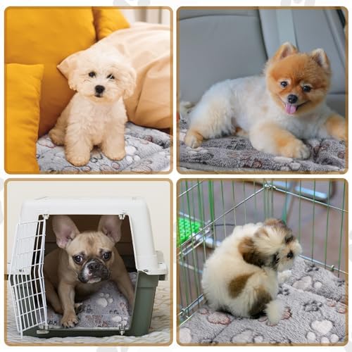 Tuanse 4 Pack Soft Pet Bed Mat Small Dog Crate Fleece