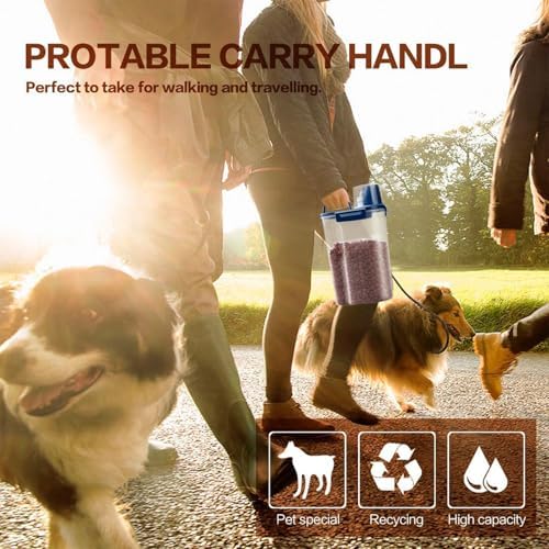 TIOVERY Upgraded Dog Food Storage Container Small, Small, Blue