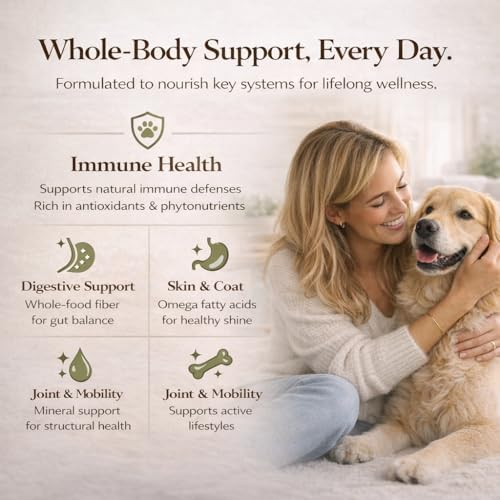 Natural Dog Company Dog Antioxidant Berry Food Topper for Dogs – Superfood Meal Topper & Multivitamin Powder Alternative, Immune Support, All Breeds & Ages Dog Food Seasoning, 8 oz Bag