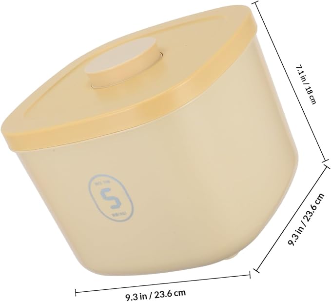 Abaodam Airtight Pet Food Storage Container Vacuum-sealed Small Yellow Grain Bin Moisture-proof Cat and, Small, Yellow