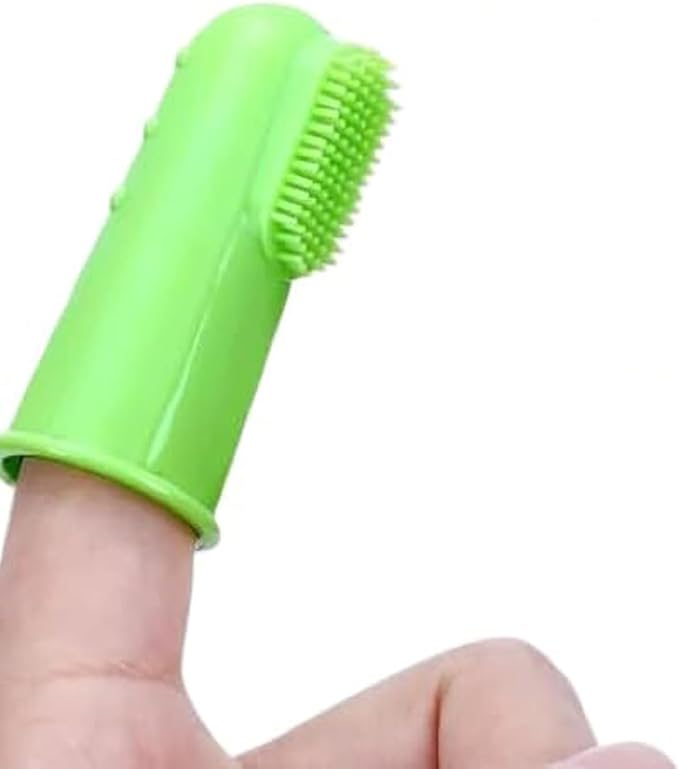 Dual-Sided Silicone Dog Toothbrush | Soft & Safe Dental Care Tool for Dogs & Cats | Gentle on Gums, Effectively Cleans Teeth & Massages | Colorful Toothbrushes for Cats & Dogs - Set of 4