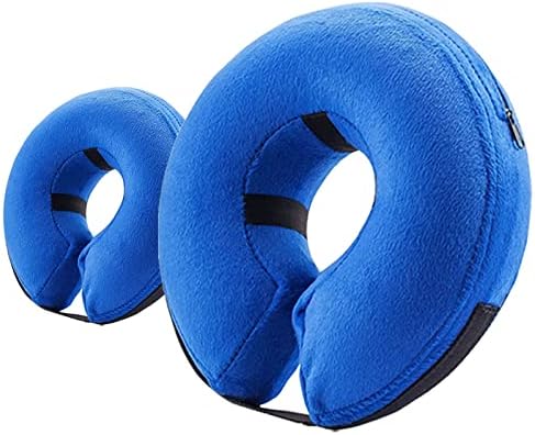 2 Packs Blue X-Large and Medium (Protective Inflatable Collar for Dogs and Cats - Soft Recovery Pet Cone, E-Collar Does not Impede)