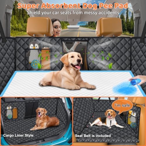 URPOWER Hard Bottom Dog Car Seat Cover - Waterproof Hammock