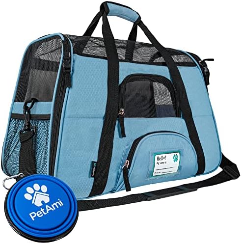 PetAmi Airline Approved Pet Carrier, Cats & Small Dogs, Large, Light Blue