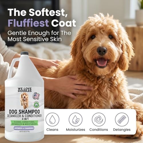 Dog Shampoo Gallon Size, Cleans, Conditions & Detangles, Lavender, 128OZ