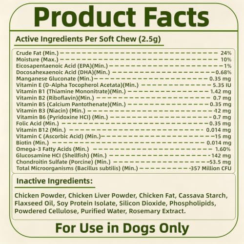 8-in-1 Multivitamin Supplement for Dogs, Dog Vitamins for Joints Health