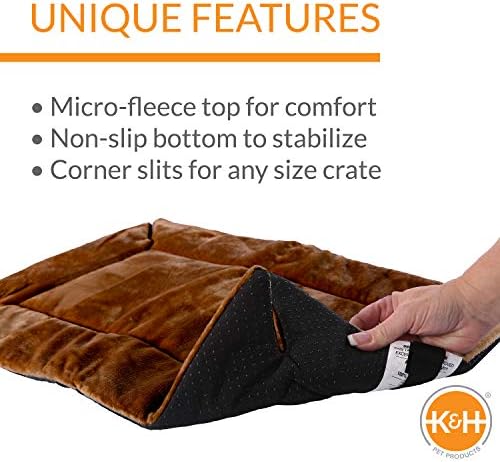 K&H Cat Bed, Self-Warming Crate Pad, Adjustable Fit, Extra Small, Mocha