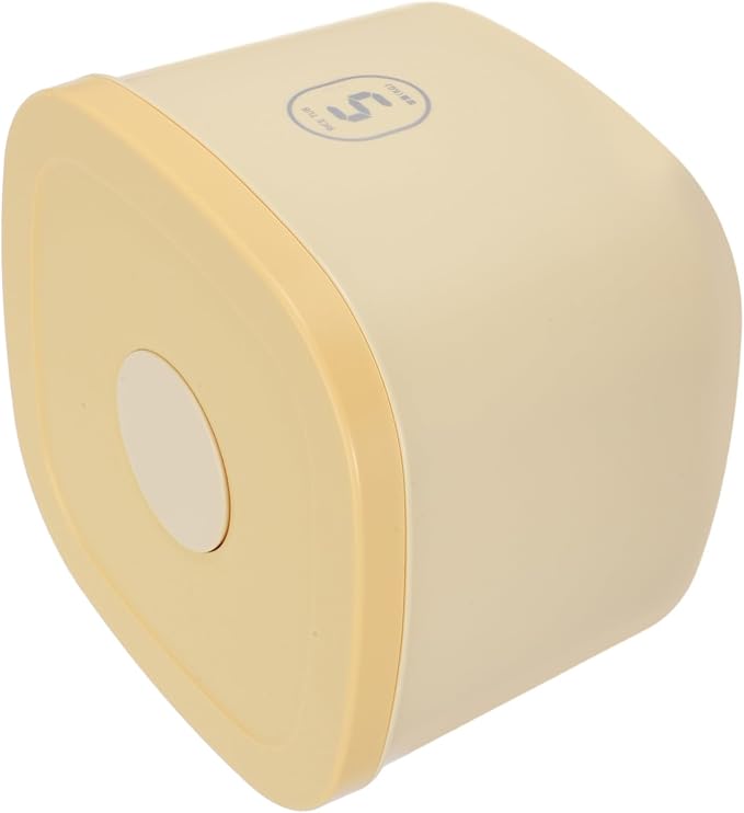 Cabilock Small Pet Food Storage Container Airtight Vacuum-sealed Yellow Grain Storage Bin for Dog and Cat Food, Moisture-proof Small Capacity Bucket Suitable for Travel and Home Use