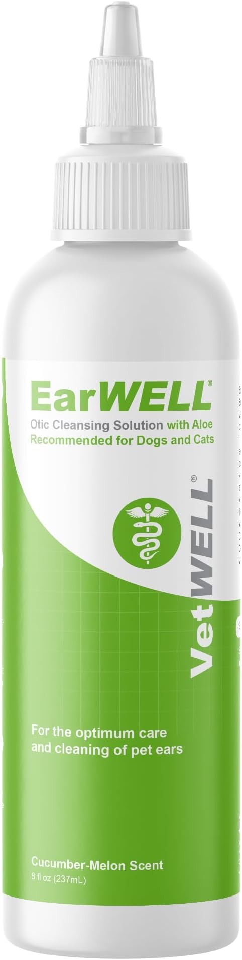 VetWELL Ear Cleaner for Dogs and Cats, 8 oz, Cucumber Melon