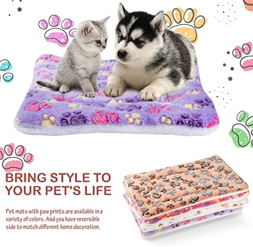 Tuanse 4 Pack Soft Pet Bed Mat Small Dog Crate Fleece