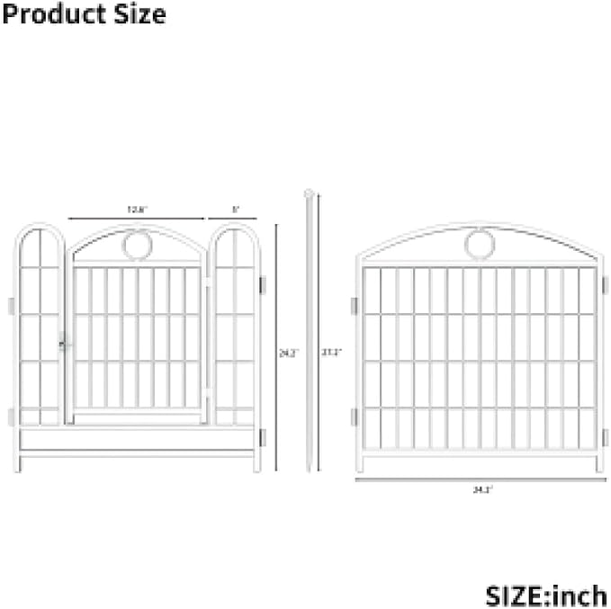 Dog Playpen 24in 8-Panel Metal Fence with Door