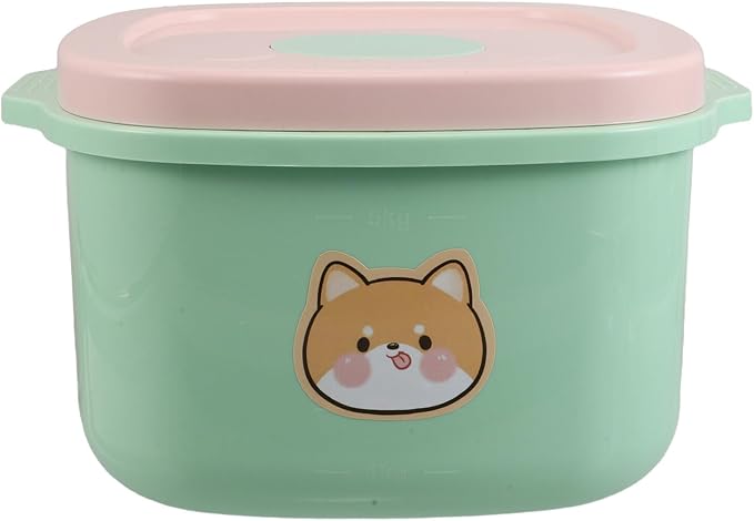 Kisangel Pet Food Storage Bin with Lid 5l Airtight Plastic Container Vacuum Seal for Dog Cat Food Preservation Home and Travel Use