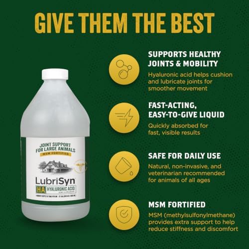 LubriSyn HA Hip & Joint Supplement Plus MSM for Dogs & Cats, 64 oz