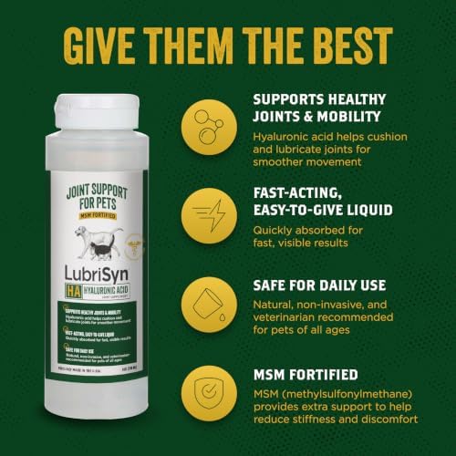 LubriSyn HA Hip & Joint Supplement Plus MSM for Dogs & Cats, 8 oz
