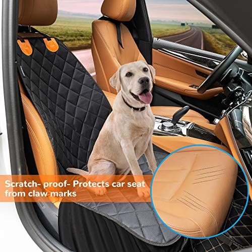 URPOWER Dog Car Seat Cover - Back & Front Seat Cover with Pocket