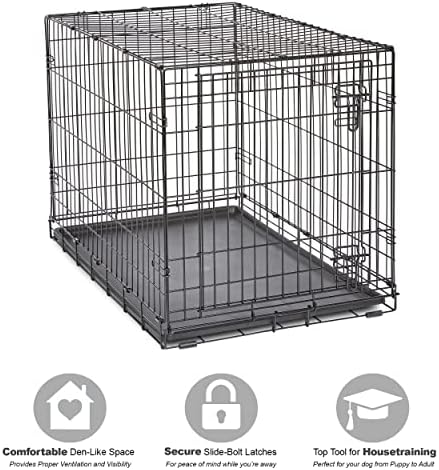 New World by Midwest 36-Inch Single Door Crate, M-L Breeds, 41-70 lbs