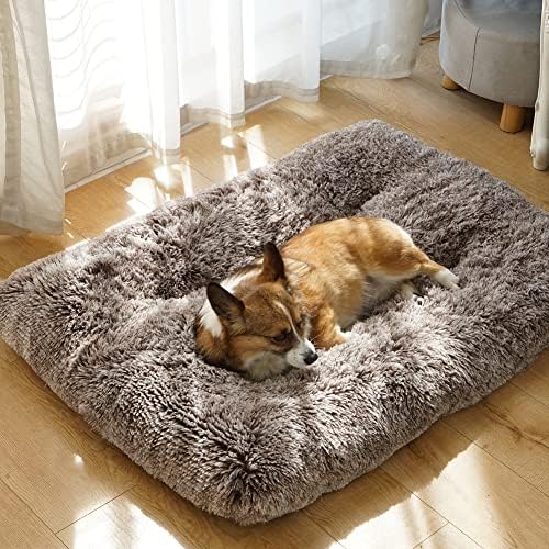 Dog Crate Pad for Large Dogs, 36 inch, Deluxe Plush Anti-Slip Pet Bed, Fully Kennel Pad