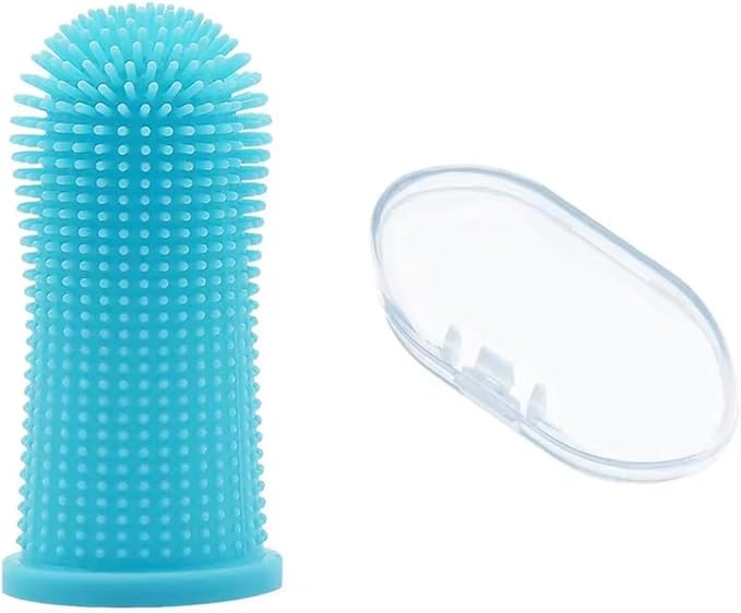 Pet Finger Toothbrush - Soft Silicone Finger Brush for Dogs & Cats, Gentle Dental Cleaning, Easy Teeth Care Tool, Plaque & Tartar Control