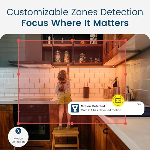 litokam Indoor Camera, Cameras for Home Security with Night Vision, Pet Camera with Phone App, 2K Indoor Security Camera, Motion Detection, 2-Way Audio, WiFi Camera Home Camera Compatible with Alexa
