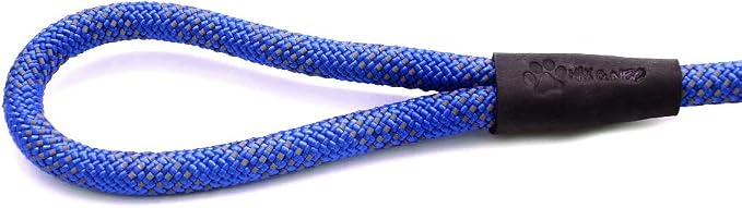 Max and Neo Rope Slip Lead Reflective 5 Foot - We Donate a Leash to a Dog Rescue for Every Leash Sold (5 FT x 1/2", Blue)