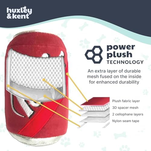 Huxley & Kent Seek 'n Treat Puzzle Dog Toy, Letter | Hidden Treat Pocket, Crinkle & Squeaker; Reinforced Seams & Mesh; Soft, Durable & Machine Washable