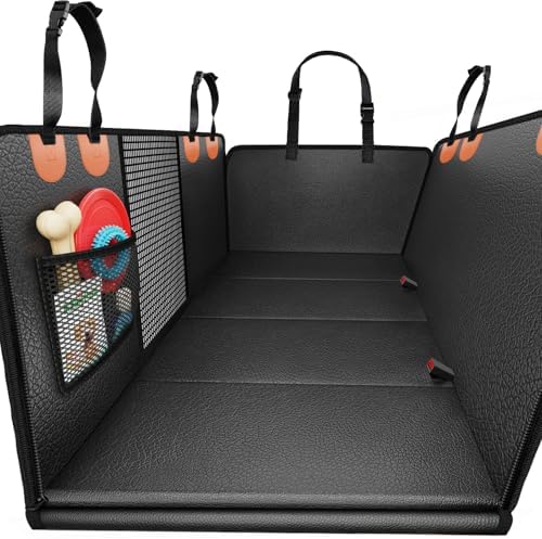 URPOWER PU Leather Hard Bottom Dog Seat Cover - Extended Cab Trucks
