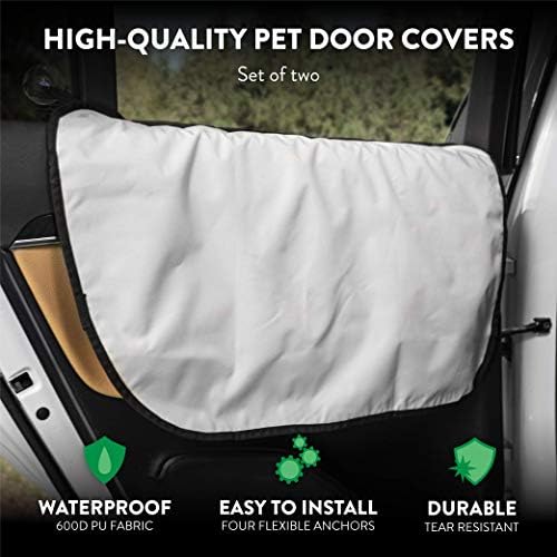 Plush Paws Premium Car Door Protector - Grey, Set of 2