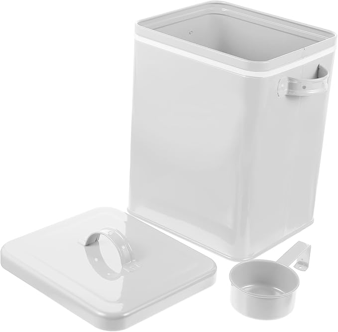 Cabilock Sealed Dried Food Bucket Airtight Bin for Pet Food Storage Multi-functional Canister Measuring Scoop for Organizing Rice Grains and More
